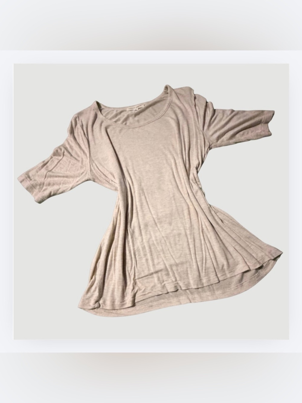 Zenana Signature Oatmeal Scoop Neck Knit Top, Size 1X